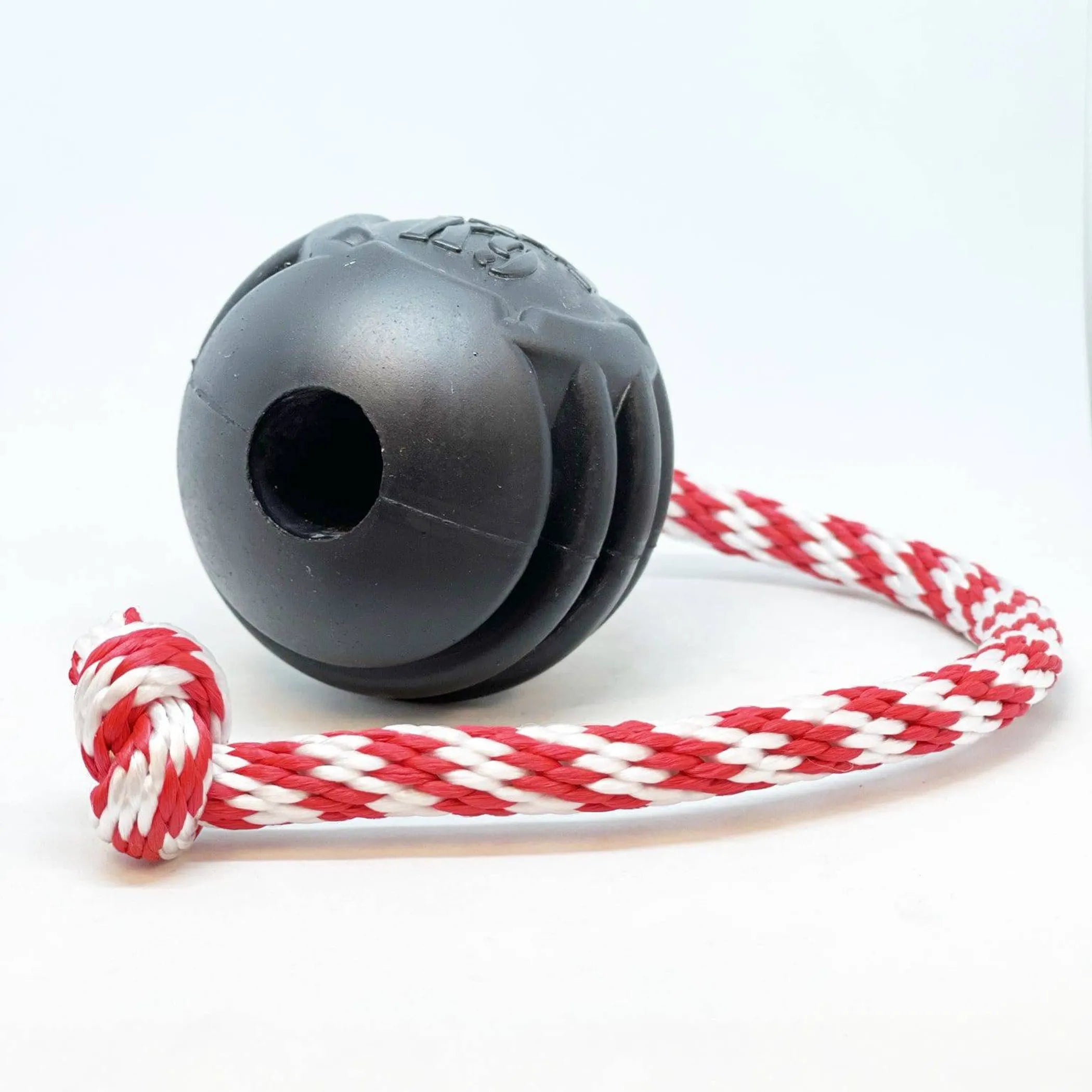 USA-K9 Magnum Black Stars and Stripes Ultra-Durable Rubber Chew Toy, Reward Toy, Tug Toy, and Retrieving Toy