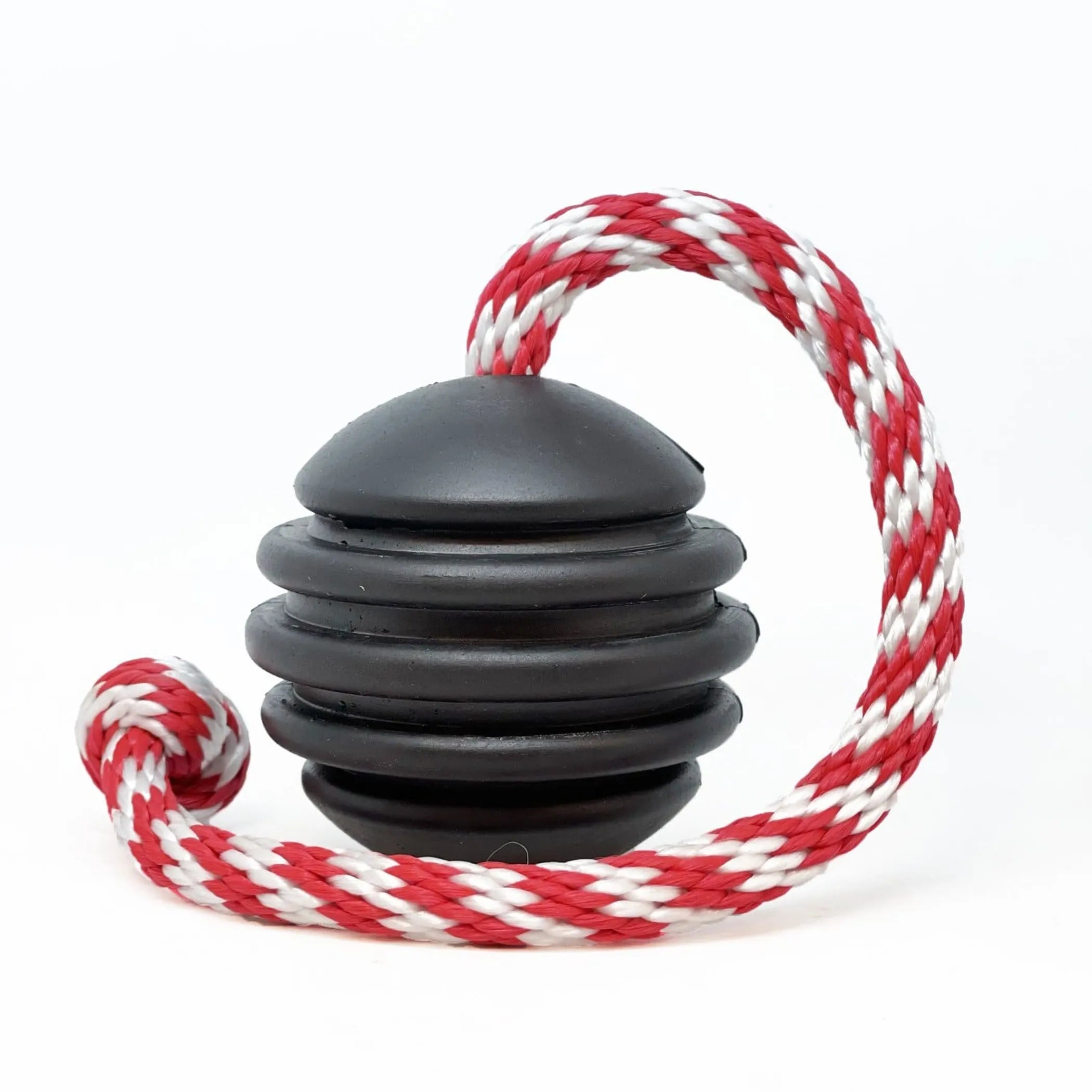 USA-K9 Magnum Black Stars and Stripes Ultra-Durable Rubber Chew Toy, Reward Toy, Tug Toy, and Retrieving Toy