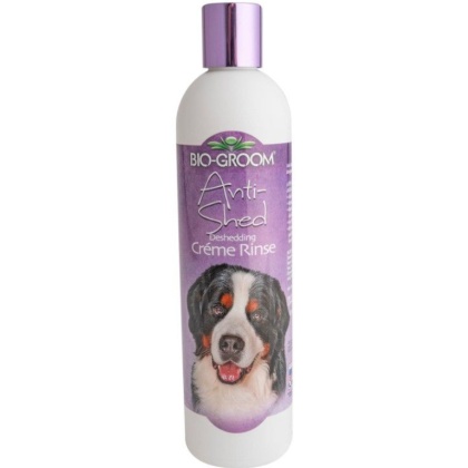 Bio Groom Anti-Shed Deshedding Creme Rinse Dog Conditioner - 12 oz