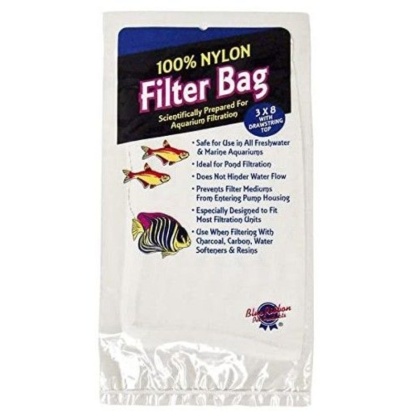 Blue Ribbon Pet 100% Nylon Filter Bag with Drawstring Top for Aquarium Filtration - 1 count (3\