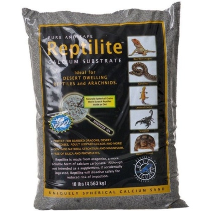 Blue Iguana Reptilite Calcium Substrate for Reptiles - Smokey Sands - 40 lbs - (4 x 10 lb Bags)