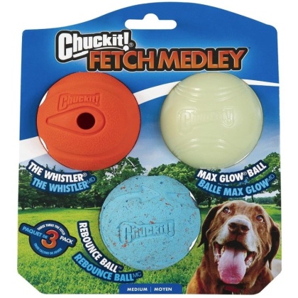 Chuckit Fetch Medley Balls - Medium Ball - 2.25\