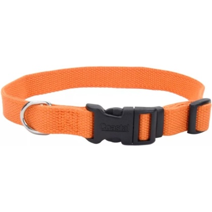 Coastal Pet New Earth Soy Adjustable Dog Collar Pumpkin Orange - 18-26