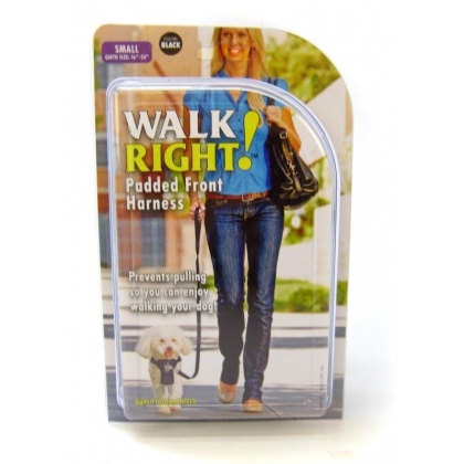 Coastal Pet Walk Right Padded Harness - Black - Small (Girth Size 16