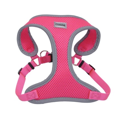 Coastal Pet Comfort Soft Reflective Wrap Adjustable Dog Harness - Neon Pink - X-Small - 16-19