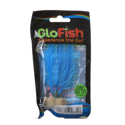 GloFish Blue Aquarium Plant - Small - (4