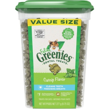 Greenies Feline Natural Dental Treats Catnip Flavor - 9.75 oz