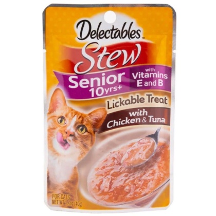 Hartz Delectables Stew Senior Lickable Cat Treats - Chicken & Tuna - 1.4 oz