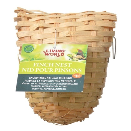 Living World Bamboo Finch Nest - Large (6in. Long x 5in. Wide)