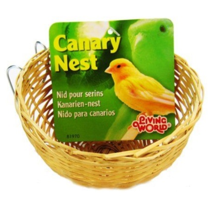 Living World Wicker Canary Nest - 4in. Long x 2in. Wide