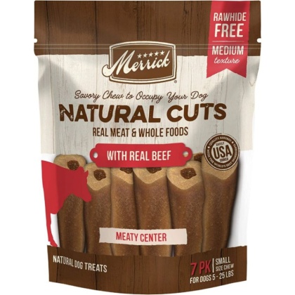 Merrick Natural Cut Beef Chew Treats Small - 7 count