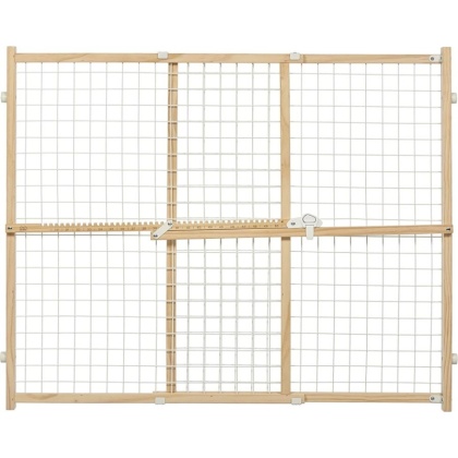 MidWest Wire Mesh Wood Presuure Mount Pet Safety Gate - 32