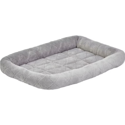 MidWest Quiet Time Deluxe Diamond Stitch Pet Bed Gray for Dogs - Small - 1 count