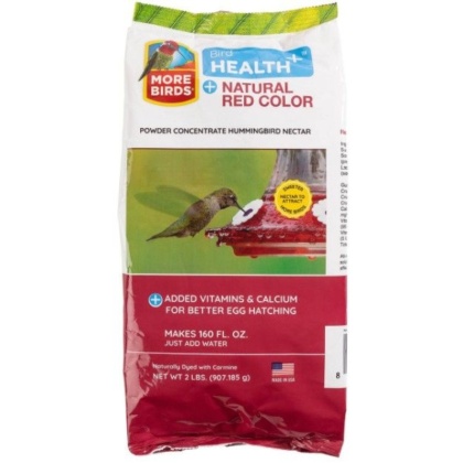 More Birds Health Plus Natural Red Hummingbird Nectar Powder Concentrate  - 2 lbs