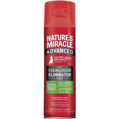 Nature\'s Miracle Just for Cats Advanced Enzymatic Stain & Odor Eliminator Foam - 17.5 oz