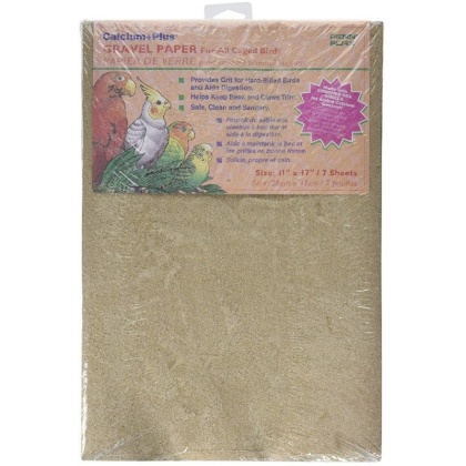Penn Plax Calcium Plus Gravel Paper for Caged Birds - 11in. x 17in. - 7 Pack