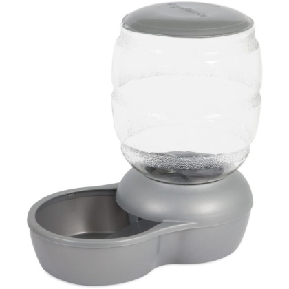 Petmate Replendish Pet Feeder with Microban Pearl Silver Gray - 5 lbs