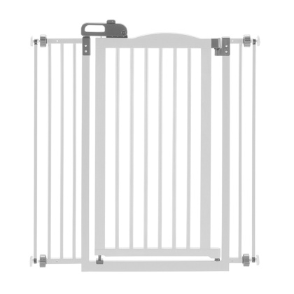 Tall One-Touch Gate II in White