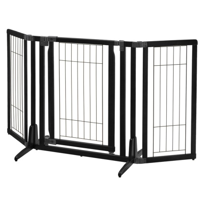 Richel Premium Plus Freestanding Pet Gate - Black