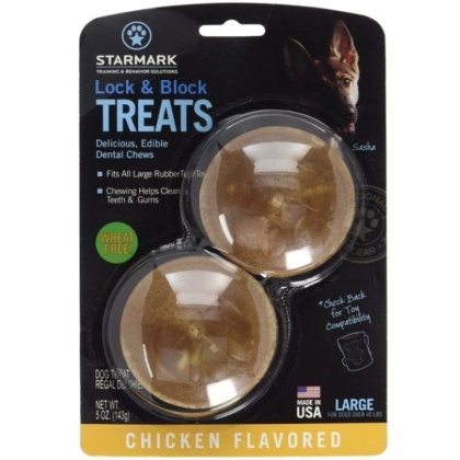 Starmark Lock and Block Treats Chicken Flavor Large - 1 count