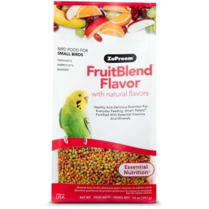 ZuPreem FruitBlend Premium Daily Bird Food - Small Birds - 14 oz