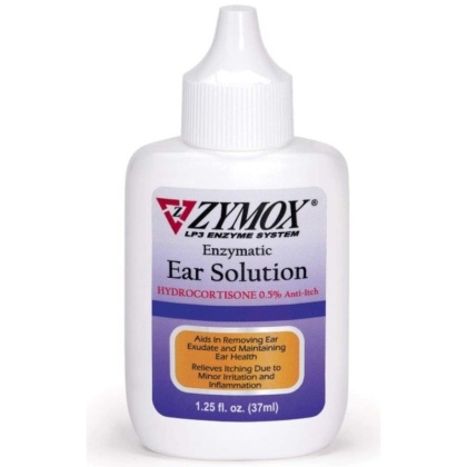 Zymox Enzymatic Ear Solution with Hydrocortisone for Dog and Cat - 1.25 oz