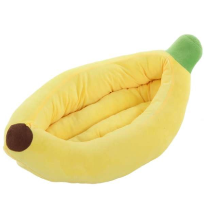 Banana Yellow - Large Banana Shaped Dog bed - 33in