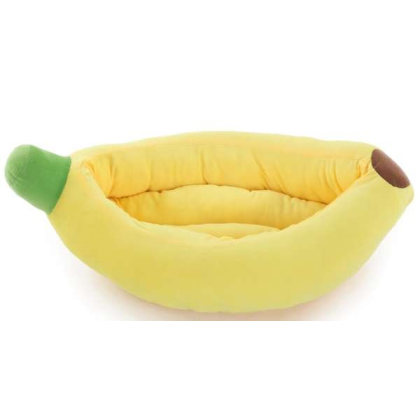 Banana Yellow - Medium Banana Shaped Dog Bed - 28in