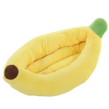 Banana Yellow - Small Banana Shaped Dog Bed - 23.62in