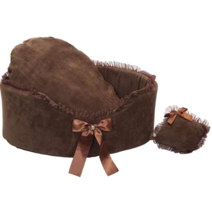 Brown - Luxurious Sofa Style Round Dog Bed