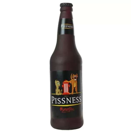 Black - Silly Squeaker Beer Bottle Pissness - one size