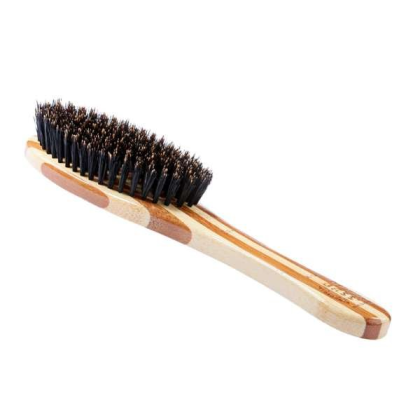 Striped Bamboo - Bass Brushes- Shine & Condition Pet Brush  - Full