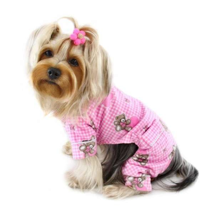 Pink - Adorable Teddy Bear Love Flannel PJ - Medium