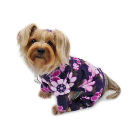 Violet - Midnight Garden Fleece Turtleneck Pajamas - L