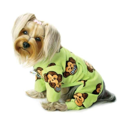 Lime - Silly Monkey Fleece Turtleneck Pajamas  - XL