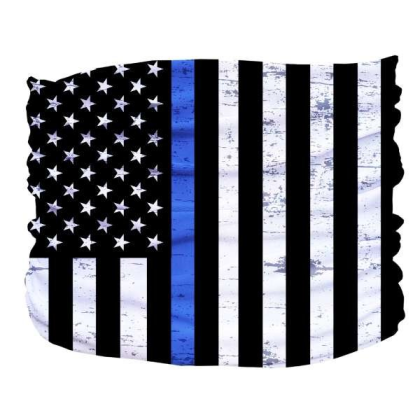 Blue,Black,White - Thin Blue Line Pup Scruff - Teeny