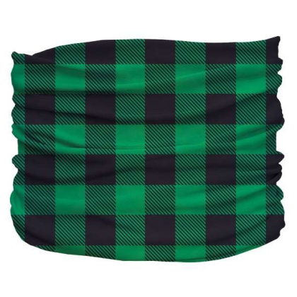 Green - Buffalo Plaid Pup Scruff - Large