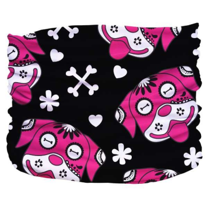 Black,Pink,White - Day of the Dog Pup Scruff - Large