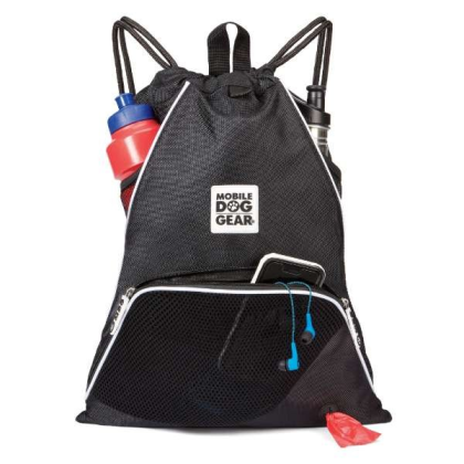 Black - Mobile Dog Gear Dogssentials Drawstring Cinch Sack