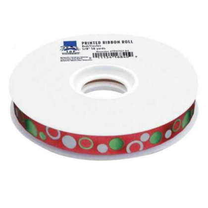 Circles - 50-Yard Printed Ribbon Rolls - 50 Yards