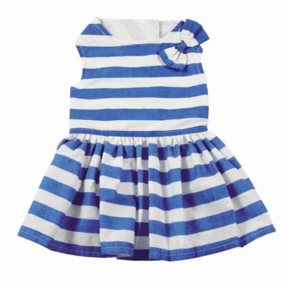 Blue - ESC Blue Stripe Dress  - Small