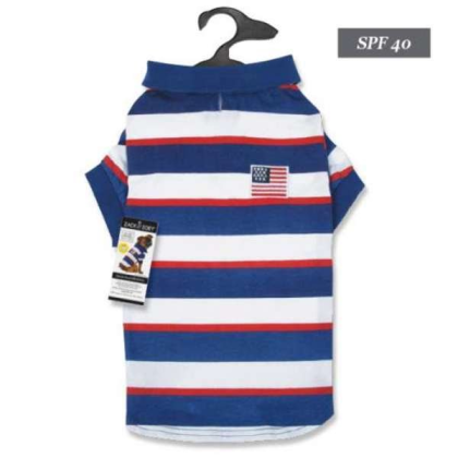 Red White Blue - ZZ Patriotic Pooch SPF40 Polo - Small