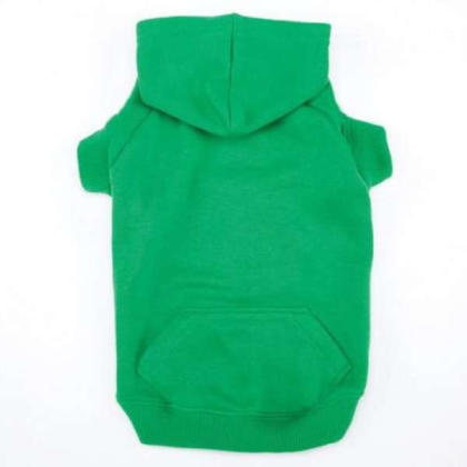 Green - Casual Canine Basic Hoodie  - Large