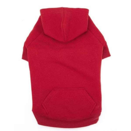 Red - Casual Canine Basic Hoodie  - Medium