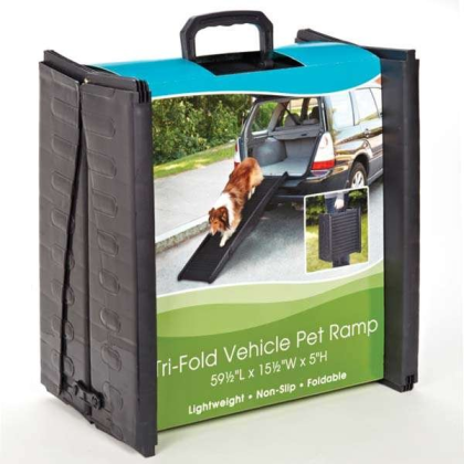 Black - GG Tri-Fold Vehicle Pet Ramp