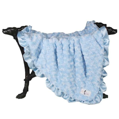 Baby Blue - Ruffle Baby Dog Blanket - Large