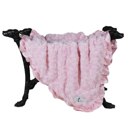 Baby Pink - Ruffle Baby Dog Blanket - Large