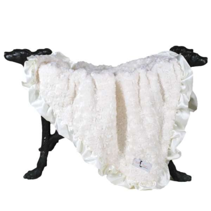 Cream - Ruffle Baby Dog Blanket - Large