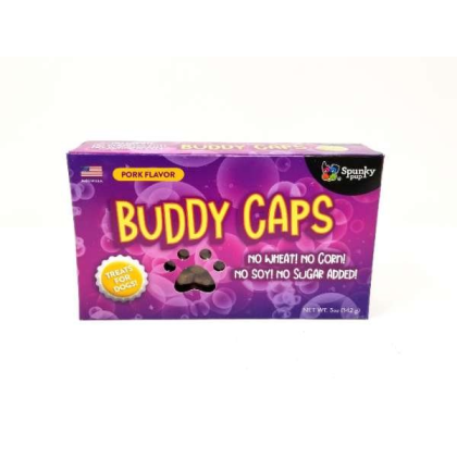 Buddy Caps Dog Treats, Pork Flavor, 5 oz