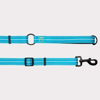 Neon Blue - GF Pet Reflective Leash - EEZY-6 - Medium/Large